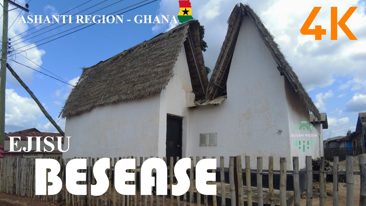 Ejisu Besease Walk Tour in Kumasi Ashanti Region Ghana 4K
