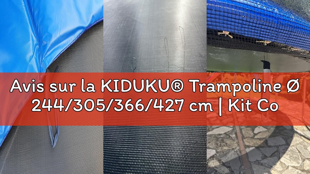 Avis sur la KIDUKU® Trampoline Ø 244/305/366/427 cm | Kit Complet avec Filet de sécurité, échelle, H