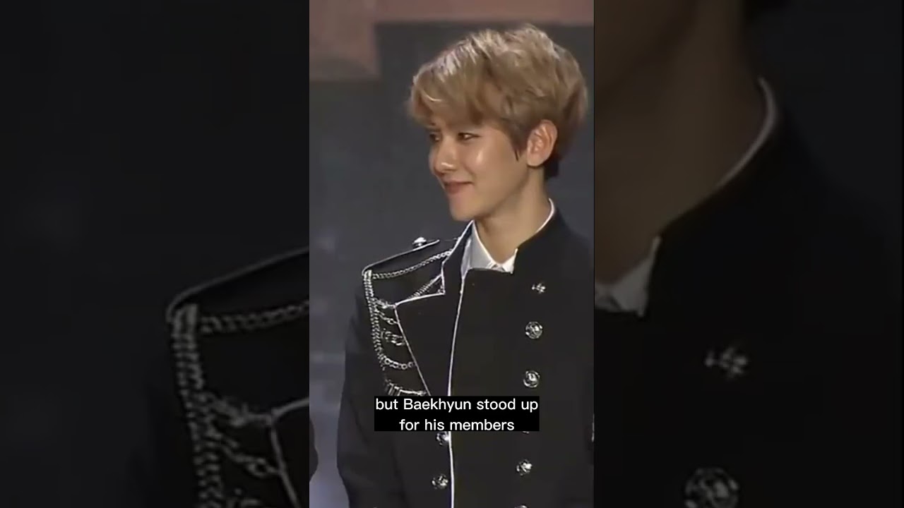 when exo got interrupted during their speech at golden disk award #exo #daesang #award #baekhyun