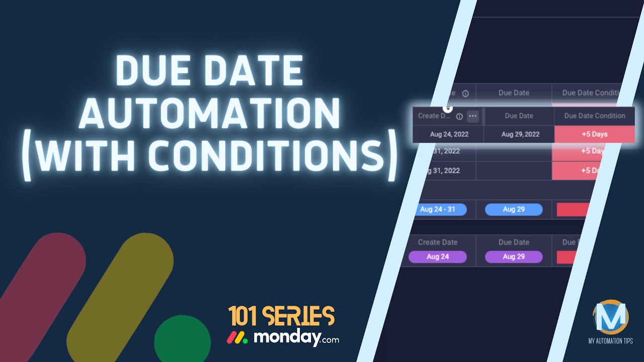 Monday 101 - Due Date Automation with Different Due Dates!