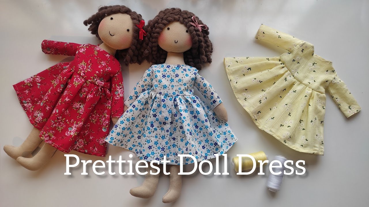 How to Sew a Doll Dress? the Cutest Dress For Your Doll😍Free Pattern