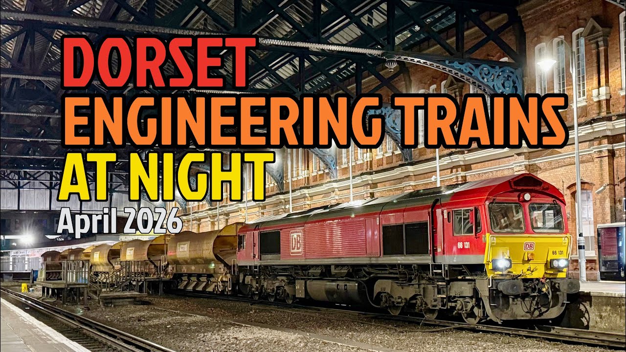Dorset Engineering Trains at night - April 2026