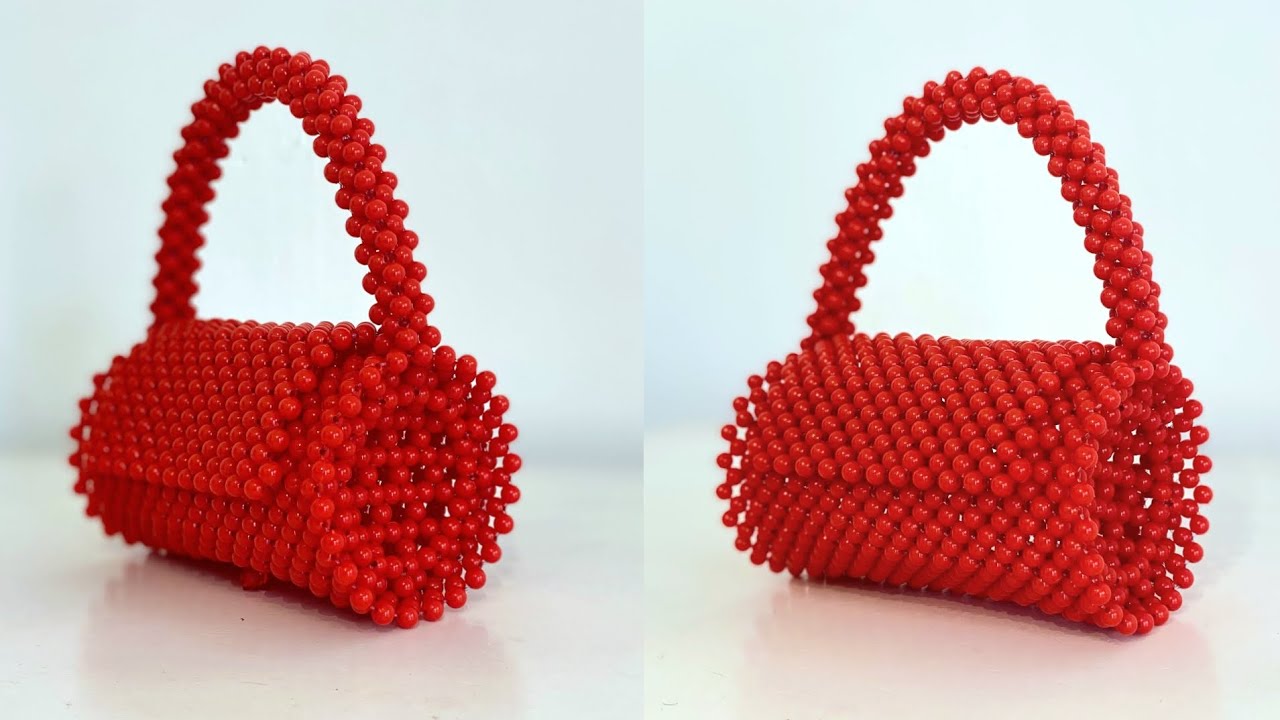 Easiest Way to Make this Trendy Handmade Bag using Beads // How to Make a Beaded Bag