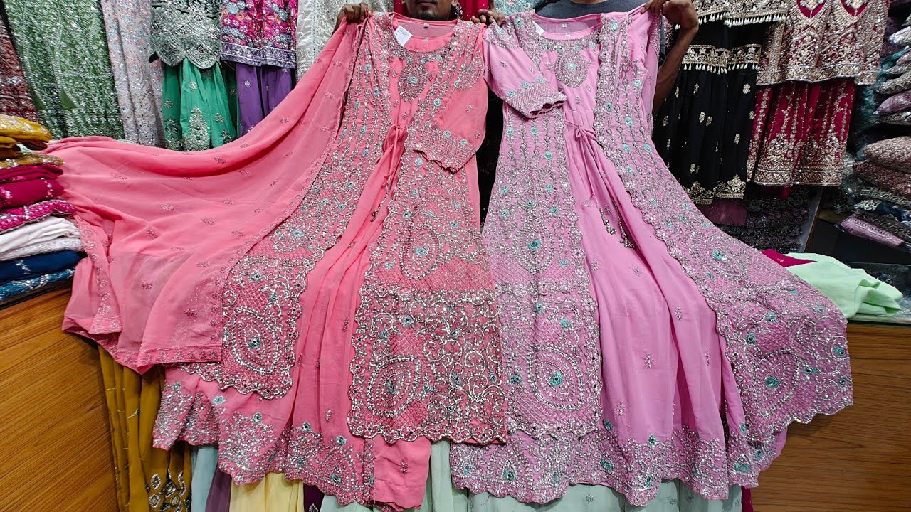 ৪ পাট লং কোটি পাকিস্তানি গাউন/4 part long Koti bridal party gown latest collection for Eid 2025