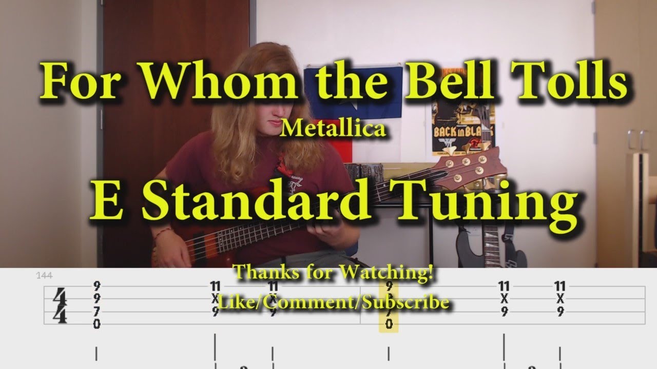 For Whom the Bell Tolls - Metallica (Bass Cover with Tabs)