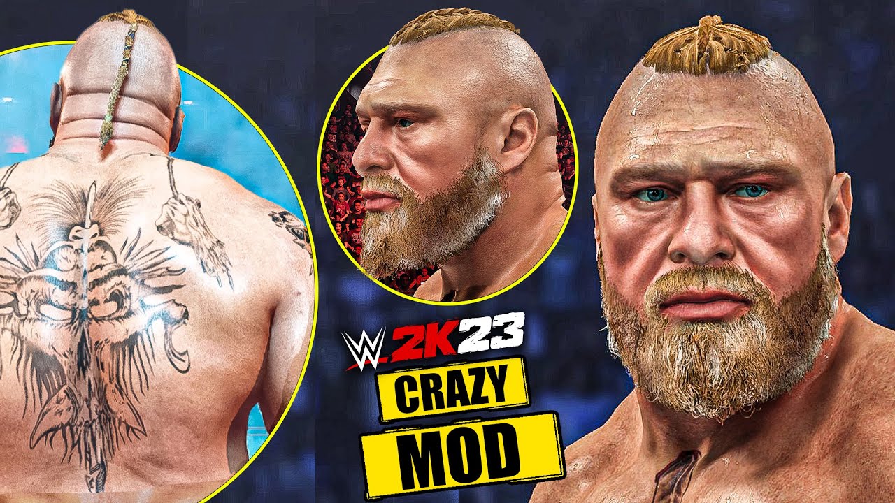 WWE 2K23 Brock Lesnar Updated Character Mod | WWE2K23 Mods