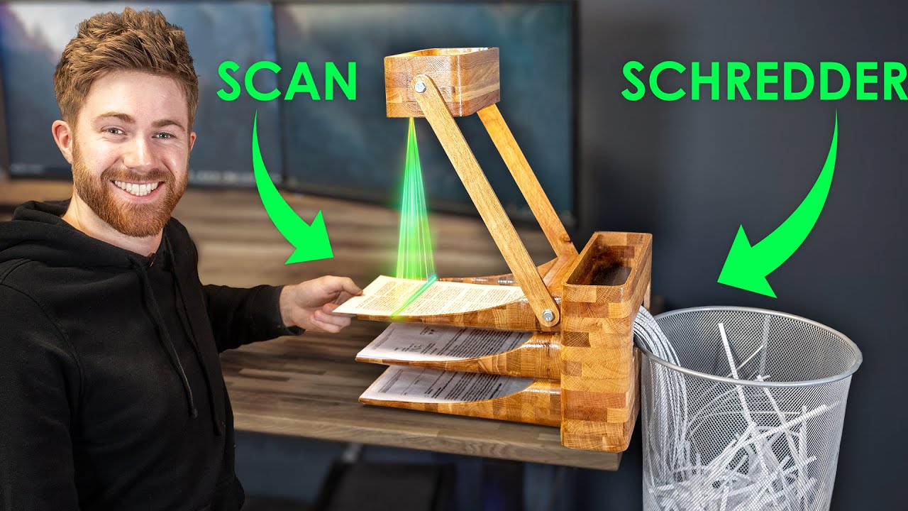 Papierkram-Organizer mit Auto-Scanner & Schredder bauen