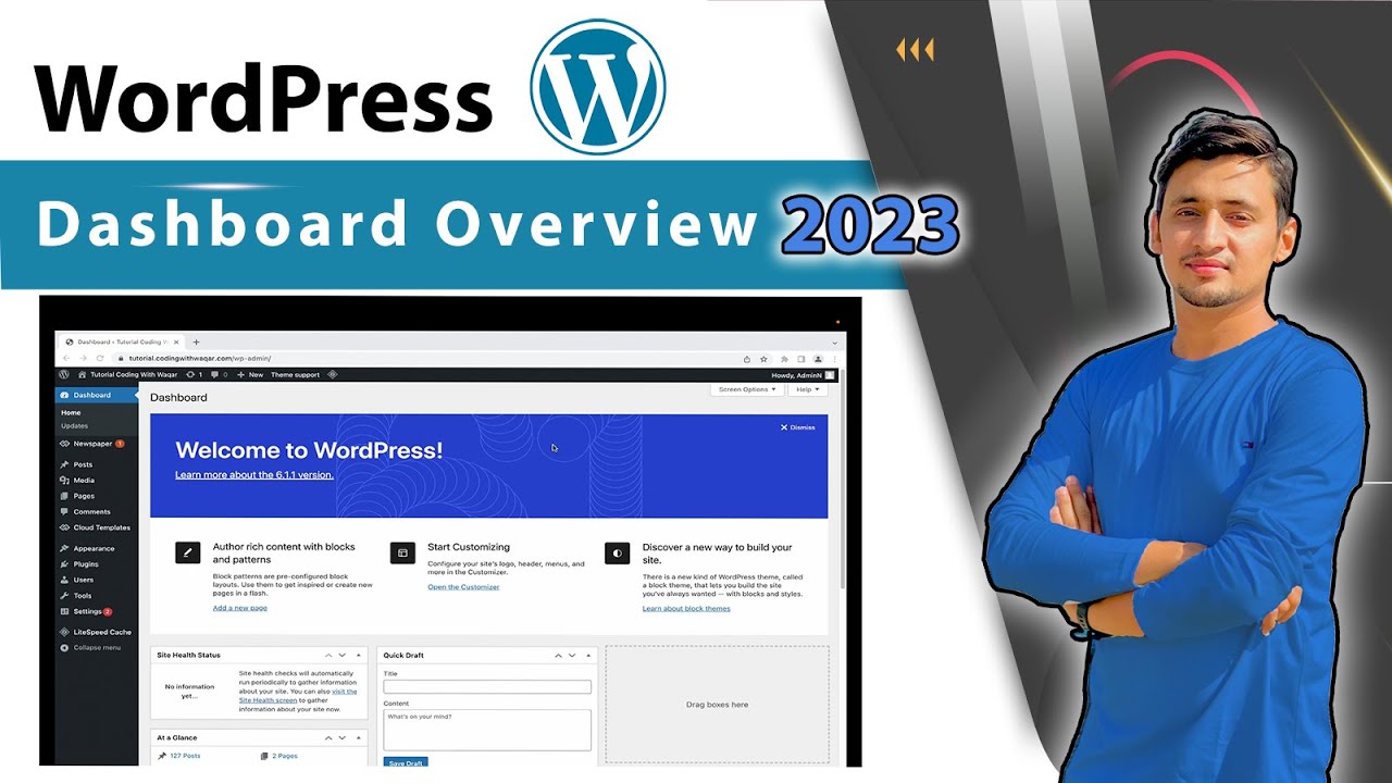 WordPress Dashboard Tutorial - Exploring the WordPress Dashboard 2023 - Easy for Beginners