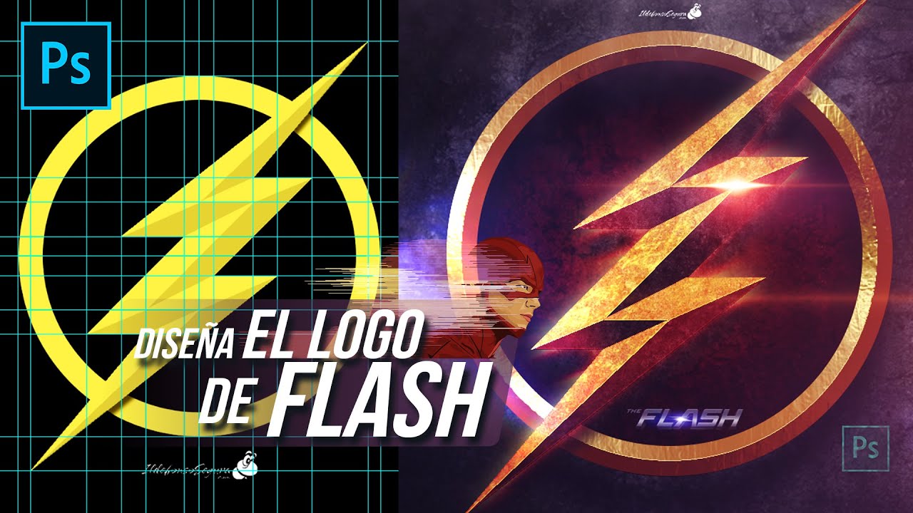 Logo de Flash desde cero con Photoshop by @ildefonsosegura