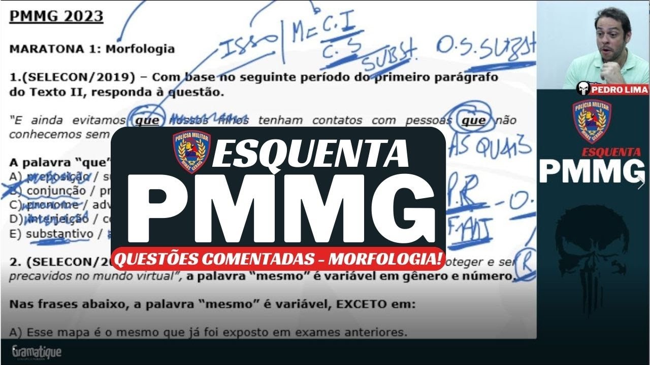 🔴PMMG -2023 | QUESTÕES COMENTADAS | Português Carreiras Policiais!