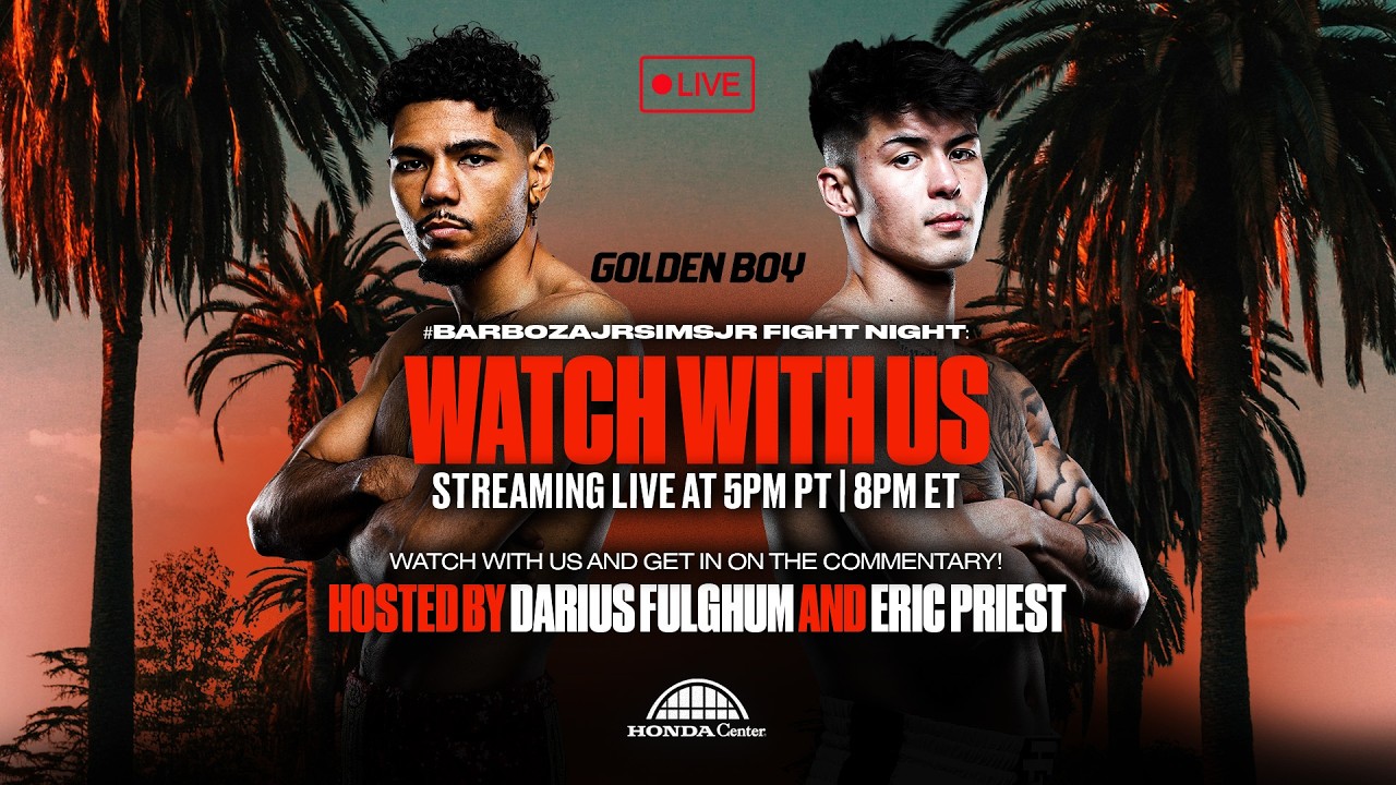 Arnold Barboza Jr. vs. Kenneth “Bossman” Sims Jr. | Watch with us