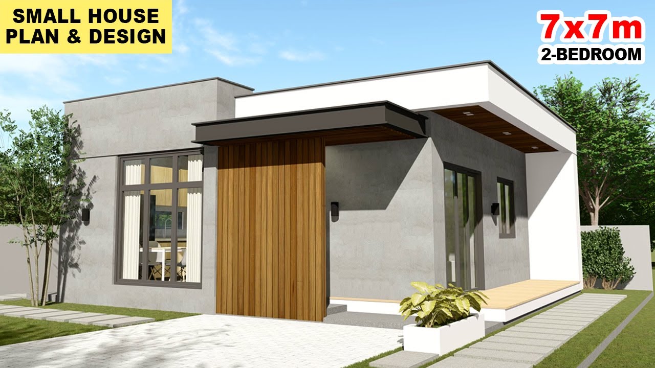 Ep-04 | SMALL HOUSE DESIGN 2 BEDROOM (7x7m) BOX TYPE - HOUSE DESIGN BELOW 1 MILLION PHILIPPINES