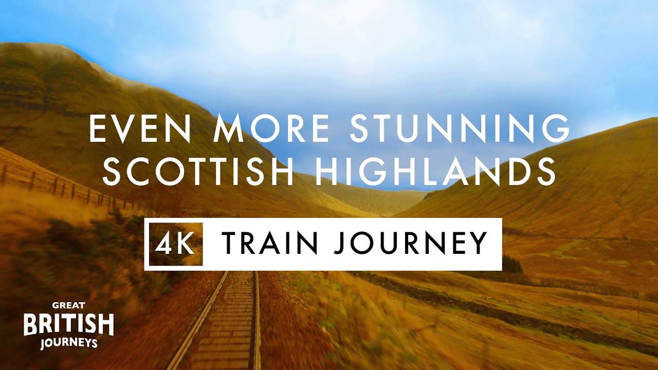 Amazing Scottish Railway Journey I Relaxing 4K Highlands I Rannoch - Crianlarich