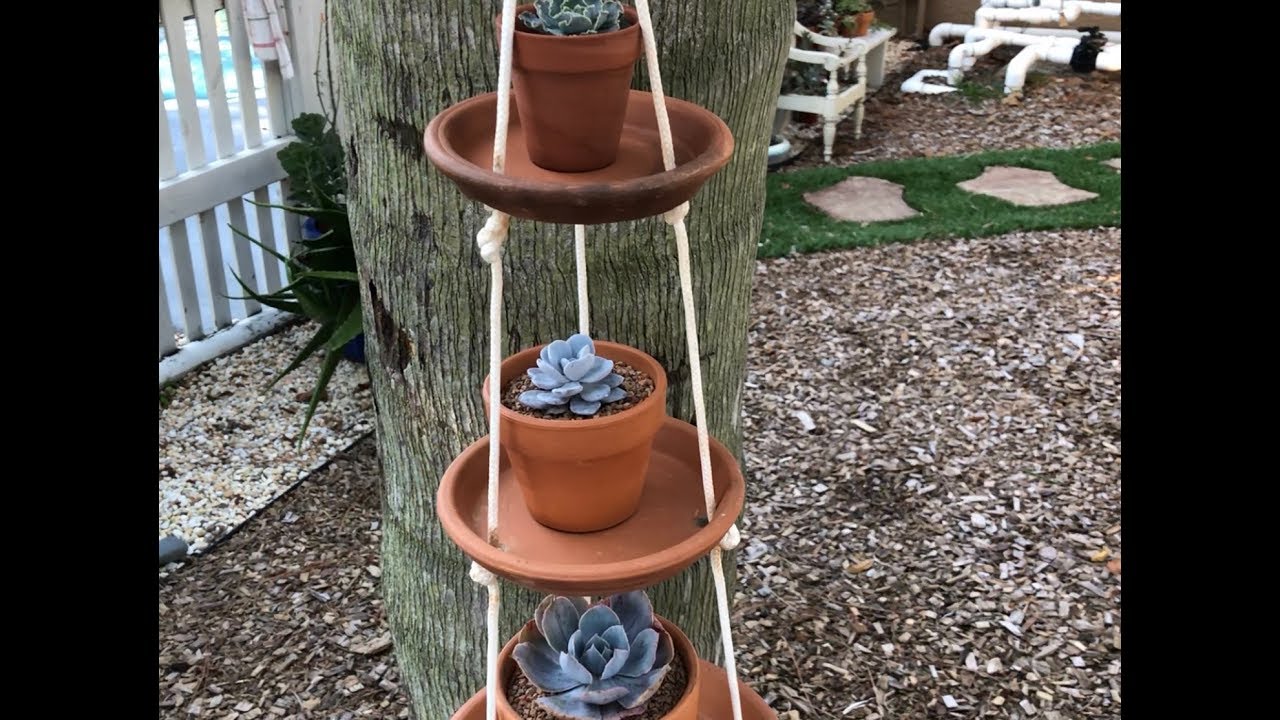 DIY 3 tier plant hanger