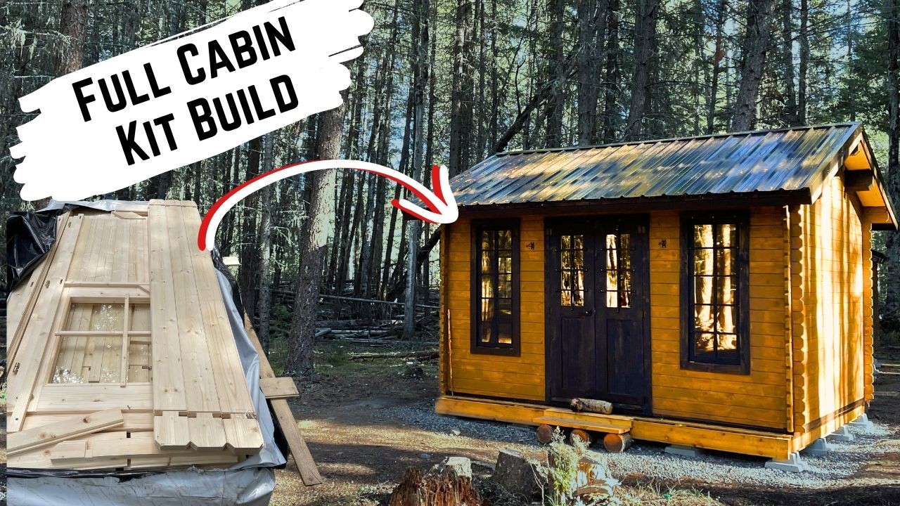 From Forest to Cabin: Full Cabin Kit Build in One Video