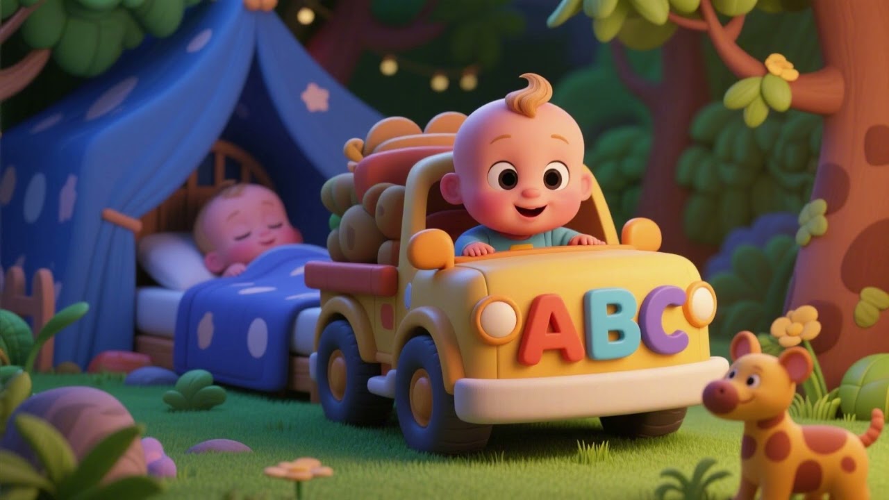 Baby Truck ABC Bedtime Safari 🛻🌙 | ABC Song for Kids | Nursery Rhymes