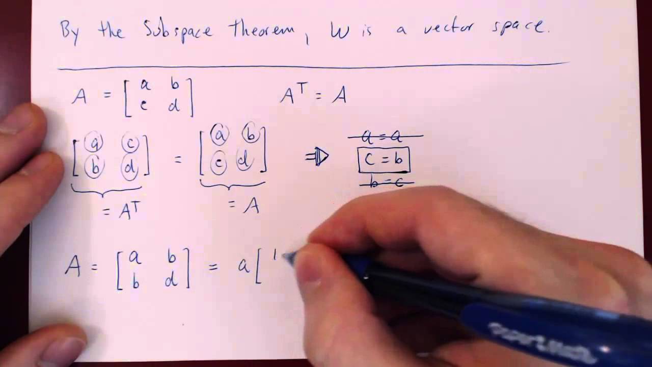 Subspace Theorem & Basis - #2