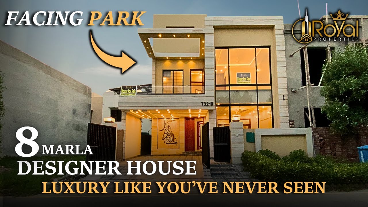 8 Marla Luxury Designer House | Facing Park For Sale in Bahria Orchard Lahore | Royal Properties.