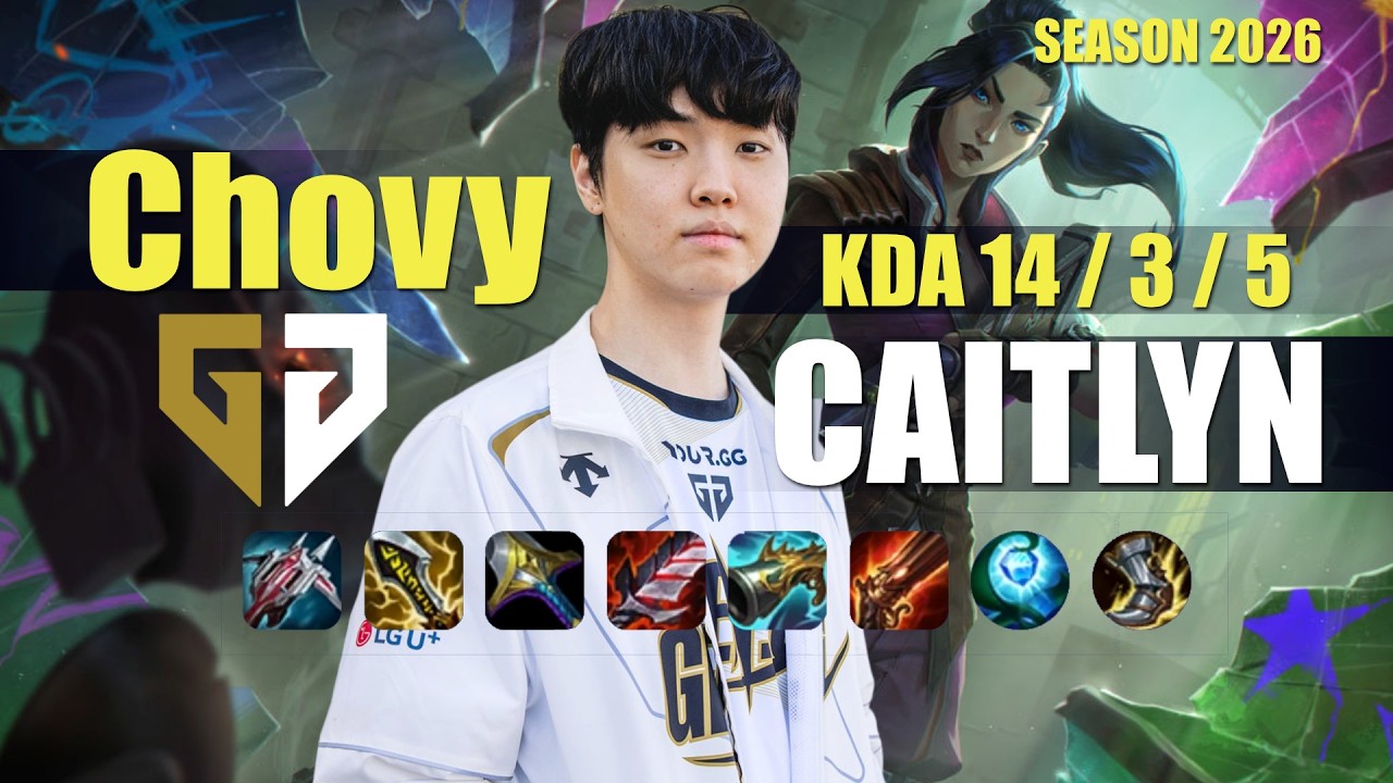 GEN Chovy CAITLYN vs JHIN ADC - Patch 26.17 KR Ranked | lolrec