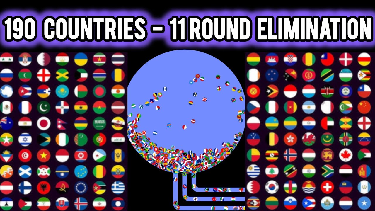 190 Countries - 11 Round Ultimate Elimination | WORLD MARBLE RACE