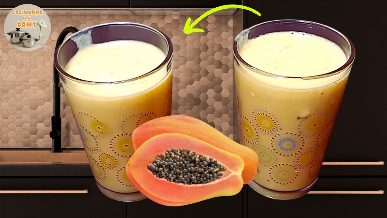 Licuado de PAPAYA con plátano. Para dolores musculares | COCINANDO CON DOMY