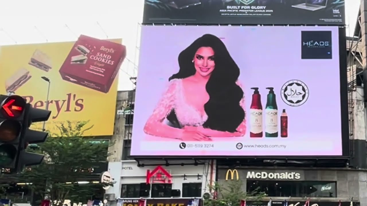 Above McDonald's Malaysia KL Dooh Advertising Companies Malaysia Bukit Bintang LED Billboard Ads