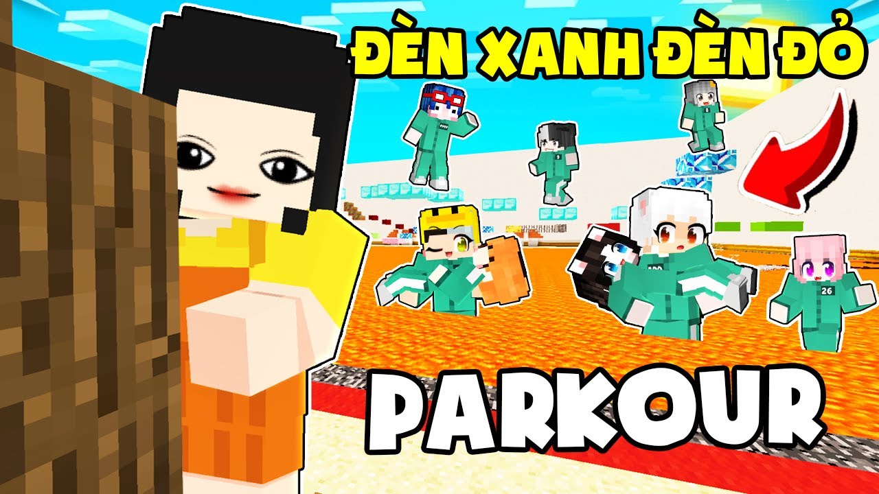 Kairon Thoát Khỏi TRÒ CHƠI CON MỰC: Đèn Xanh Đèn Đỏ Nhưng Parkour Trong Minecraft