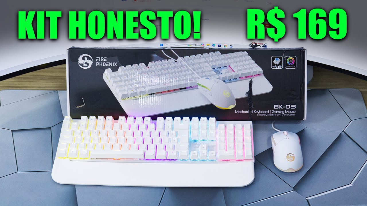 COMPREI O KIT DE TECLADO MEC&Acirc;NICO E MOUSE GAMER MAIS BARATO DA SHOPEE