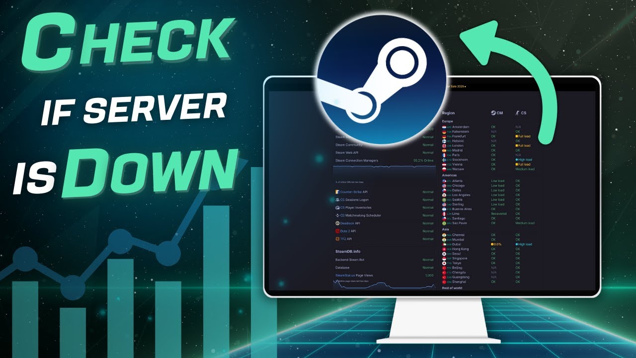 Steam не работает? Как проверить состояние серверов Steam?