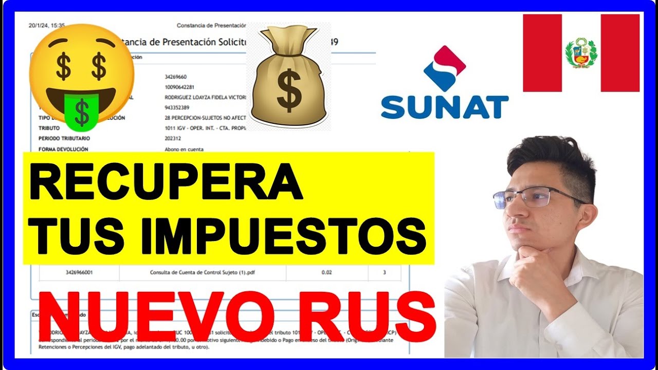 ACTUALIZADO! Como solicitar la devolución de percepciones🤑 - SUNAT 2024 / Nuevo RUS!
