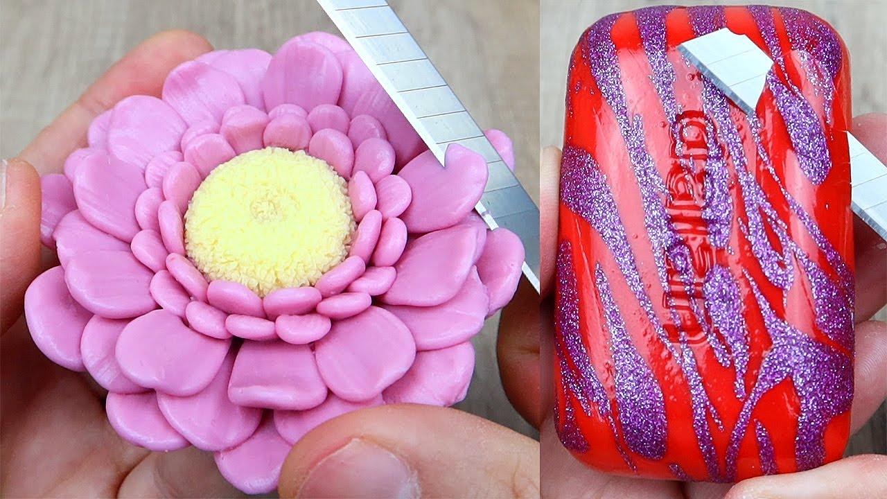 Relaxing Soap Cutting ASMR. Satisfying Soap and lipstick cutting. Corte de jabón - 907
