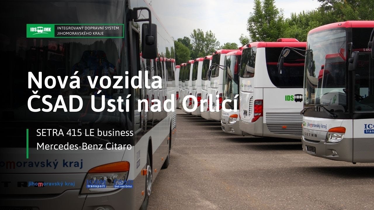 Nová vozidla SETRA a Mercedes-Benz Citaro v IDS JMK