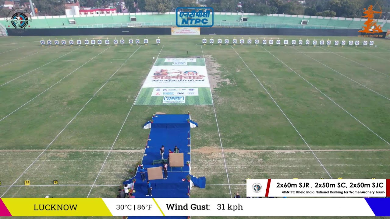 4th NTPC Khelo India National Ranking for Women Archery Tournament K. D. Singh Babu Stadium,