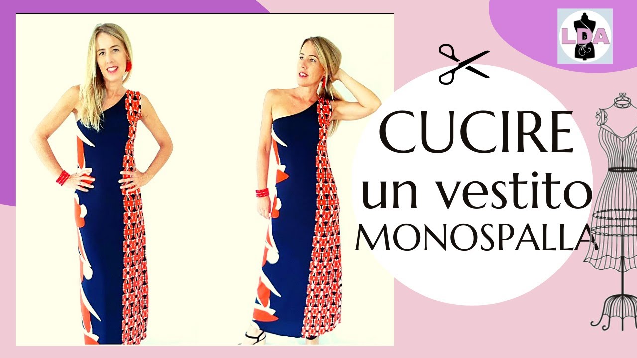 Cucire un Vestito monospalla senza cartamodello FACILE
