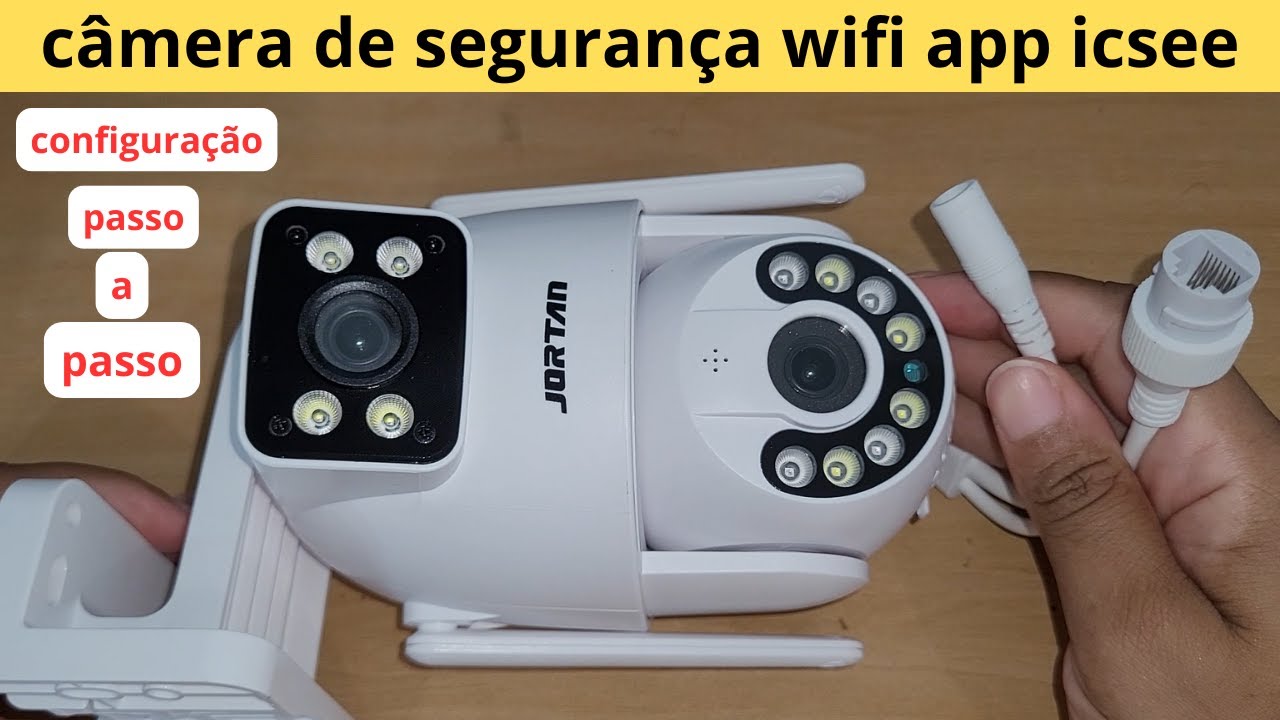 como instalar câmera de segurança wifi jortan app icsee lente dupla