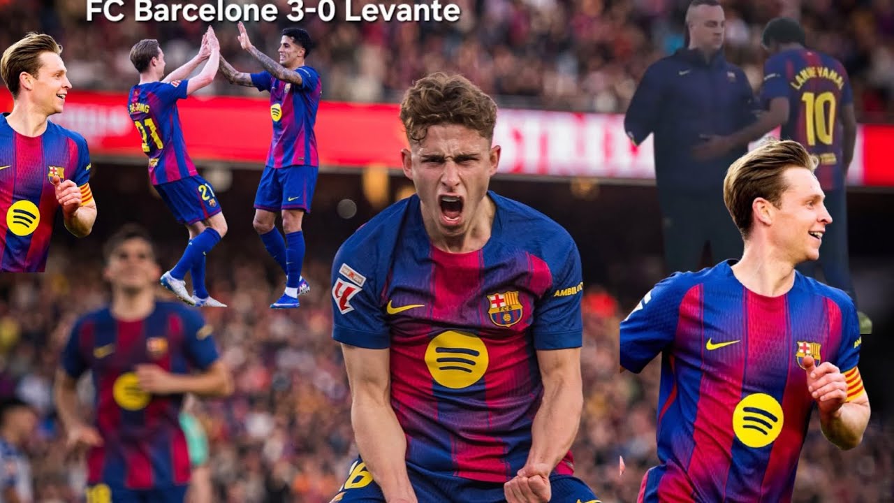 Barcelone vs Levante 3-0 pou pran klasman an nan liga a