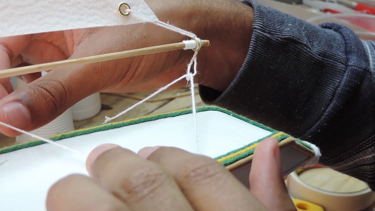 Como Fazer um Barco Veleiro de Papel&atilde;o F&aacute;cil Para Vender. Aula 43 instalando o mastro