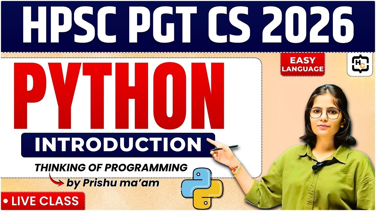 1  HPSC PGT CS Python Series Day 1   Introduction to Python Programming   Live