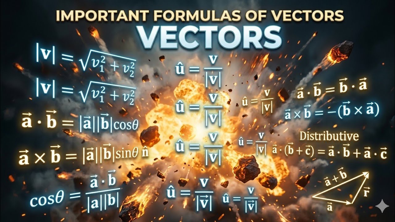 Vectors and its important formulas || MMP