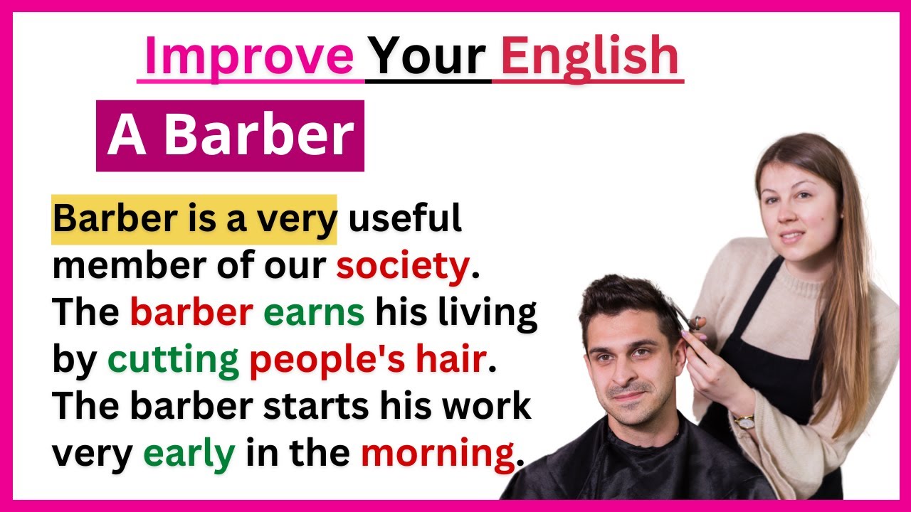 A Barber | English Speaking Practice | Learning English Speaking | Level 1 | Free English Listening