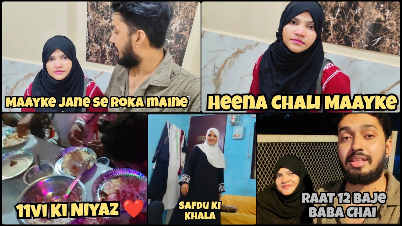 Solo Life Start! 😅 Wife Chali Maayke😱Gyarvi Dawat Aur Midnight Chai Blast! Atik & Heena Vlogs