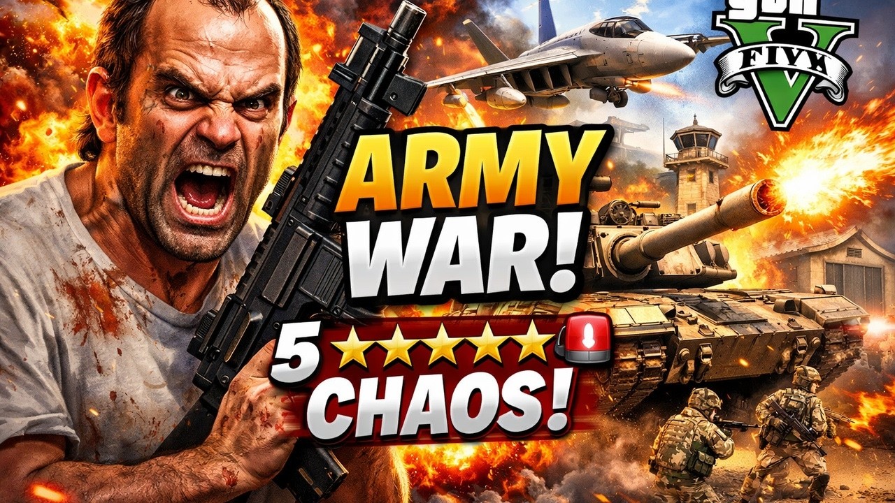 Trevor's CRAZY Attack on Military Base in GTA V!