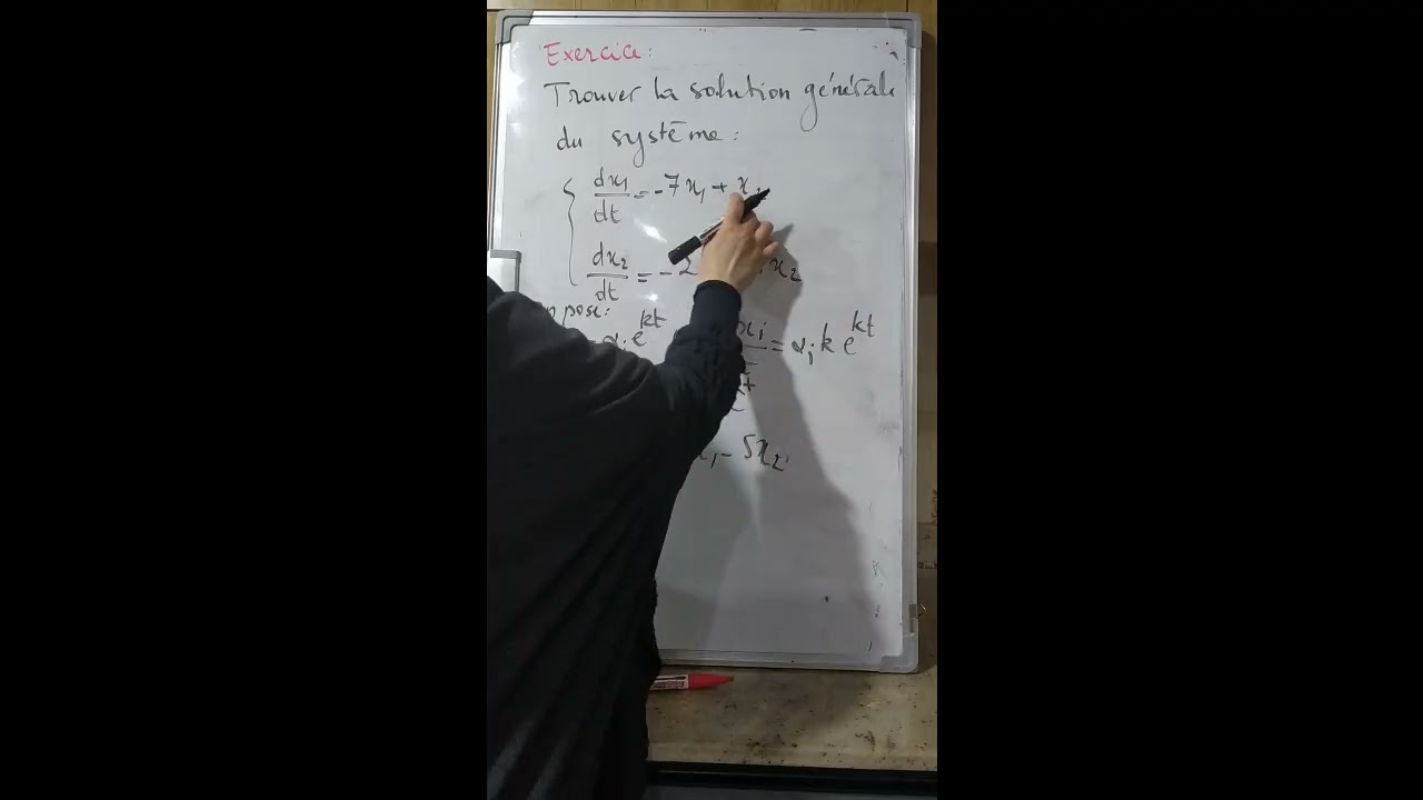 Systèmes d'équations différentielles linéaires ( PARTIE 3 Les racines sont complexes et conjuguées)