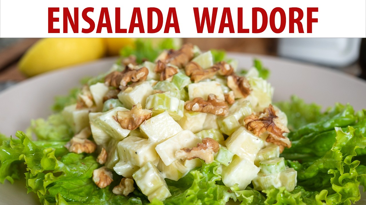Cómo hacer ensalada Waldorf - Receta clásica paso a paso