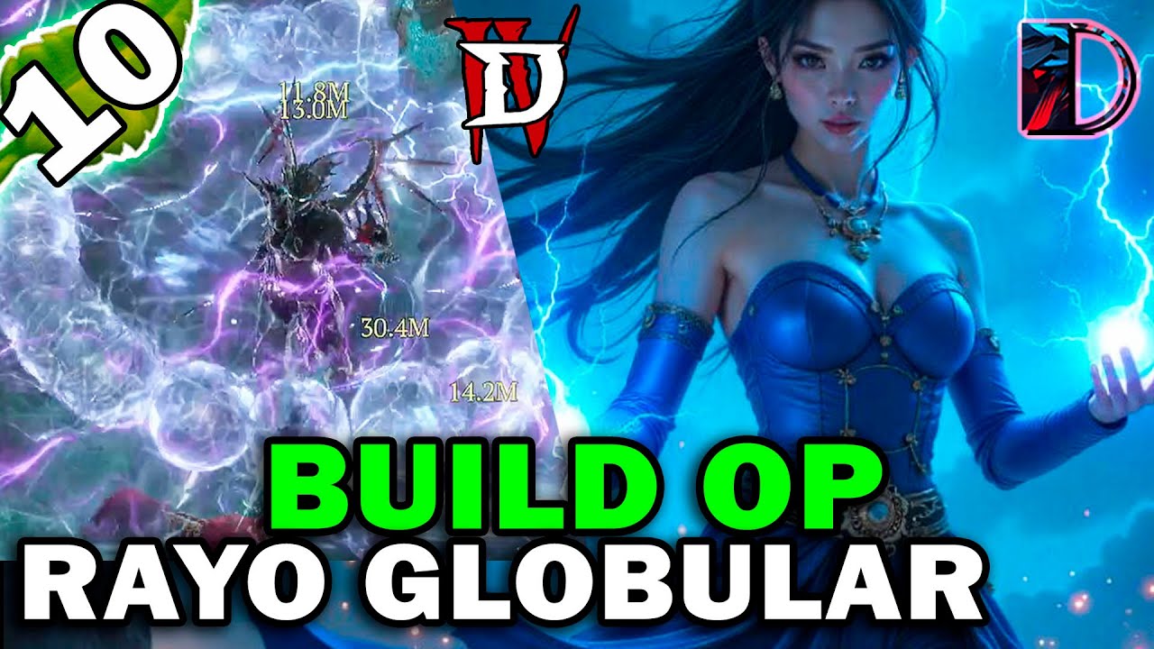 Mejor BUILD Mago Rayo Globular Diablo 4 Temporada 10