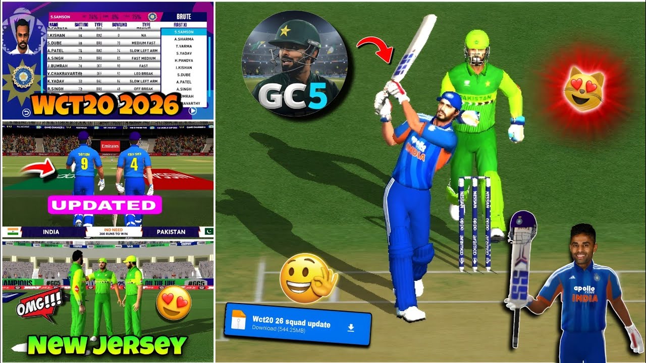 🤩Big update Game Changer 5 full version | New Wct20 2026 Squad update release🔥 | Download now 👍