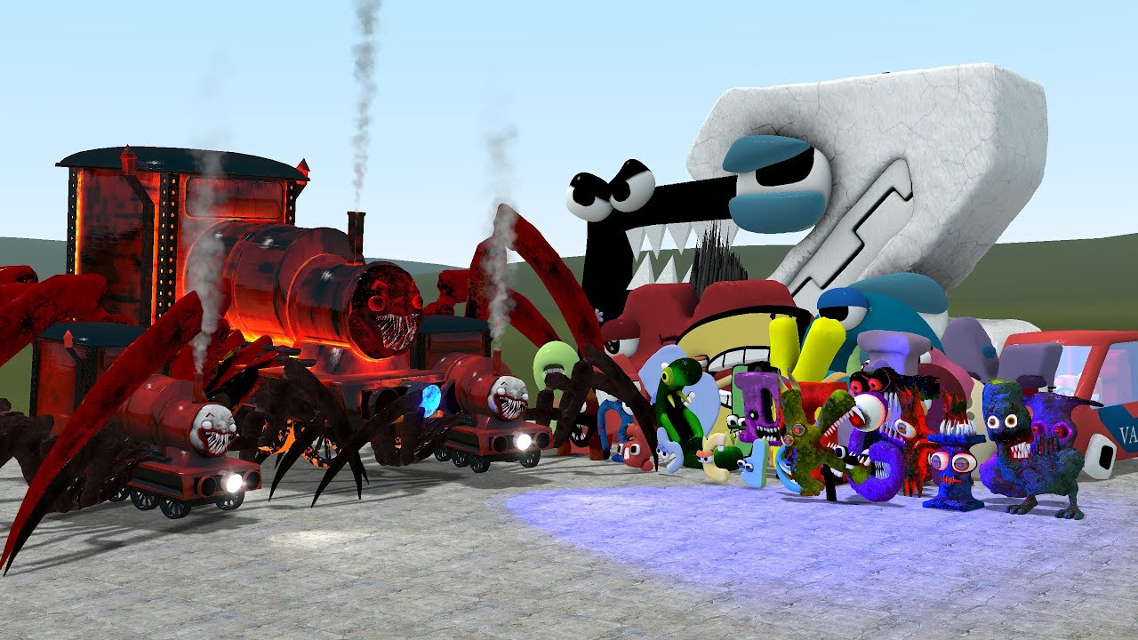 CHOO CHOO CHARLES VS ALL ALPHABET LORE CHARACTERS A-Z+ In Garry's Mod!