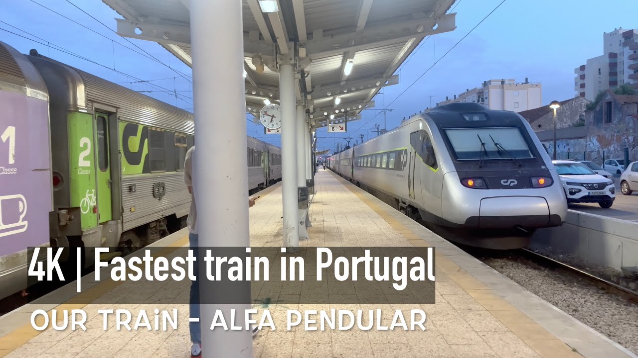 4k | Fastest Train Journey from Faro to Lisbon, Portugal