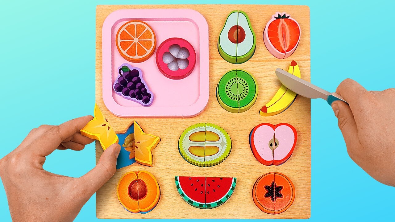 Learn Fruits and Farm Animals 🍎🐮 Fun Puzzles and Food Learning for Kids