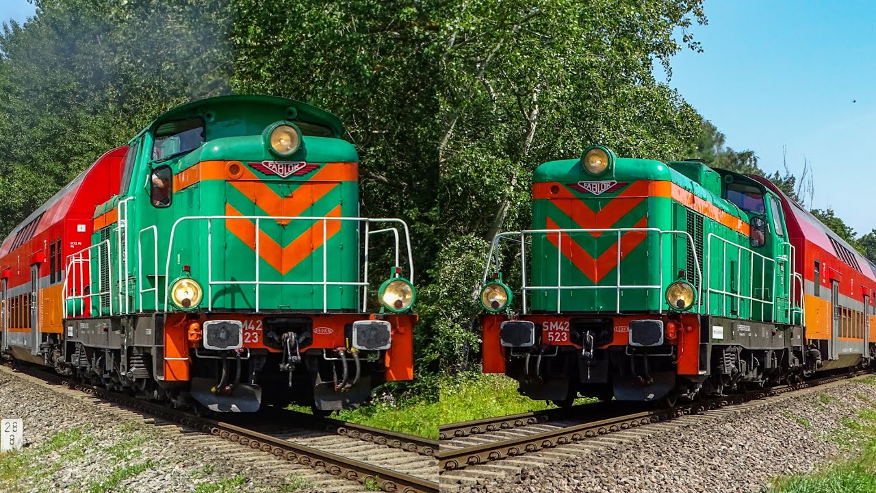 Zielona Stonka SM42-523 Polregio we Władysławowie - Pięć ujęć